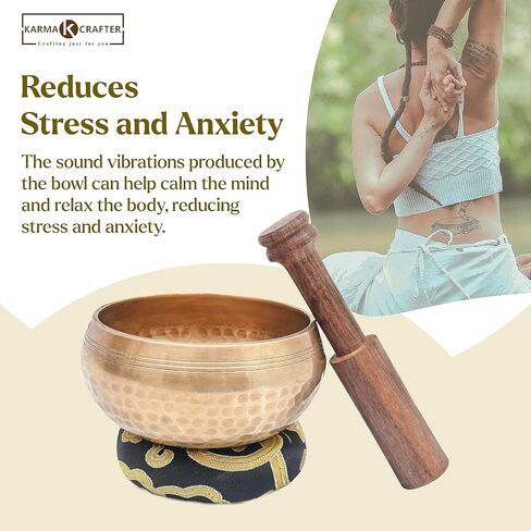 Harmonize Your Soul with our Exquisite 3.5" Tibetan Singing Bowl Set – Elevate Meditation with Included Cushion and Mallet – Experience Sound Bath Healing with Authentic Cuencos Tibetanos in Saudi Arabia