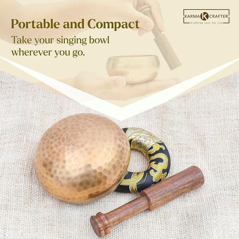 Harmonize Your Soul with our Exquisite 3.5" Tibetan Singing Bowl Set – Elevate Meditation with Included Cushion and Mallet – Experience Sound Bath Healing with Authentic Cuencos Tibetanos in Saudi Arabia