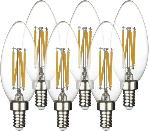 8.9 بوصة 6W T10 E26 مصابيح أنبوبية LED 60 وات مكافئة، عكس الضوء 2700K T10 لمبات إضاءة طويلة بيضاء دافئة 600LM، مصابيح إضاءة عتيقة مزخرفة بأنبوب شفاف عتيق لمصابيح المكتب، شمعدانات الحائط in Kuwait