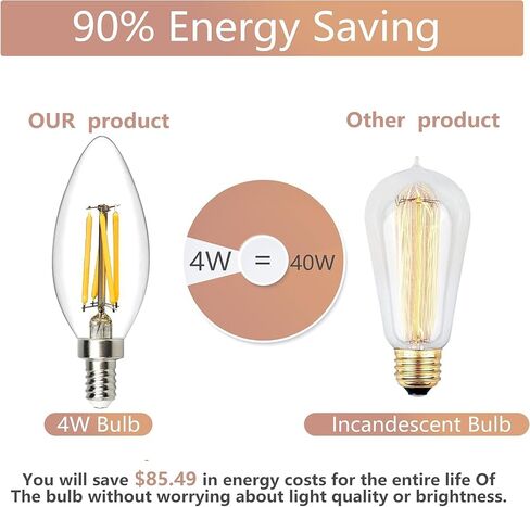 8.9 بوصة 6W T10 E26 مصابيح أنبوبية LED 60 وات مكافئة، عكس الضوء 2700K T10 لمبات إضاءة طويلة بيضاء دافئة 600LM، مصابيح إضاءة عتيقة مزخرفة بأنبوب شفاف عتيق لمصابيح المكتب، شمعدانات الحائط in Kuwait