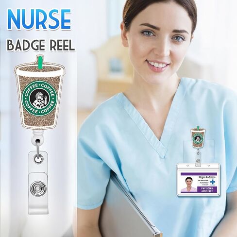Plifal Badge Reel Holder Retractable with ID Clip for Nurse Nursing Name Tag Card Cute Bee Medical Assistant Funny Accessories with Alligator Clip for Hospital Student Work Office in Saudi Arabia