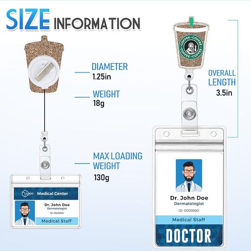 Plifal Badge Reel Holder Retractable with ID Clip for Nurse Nursing Name Tag Card Cute Bee Medical Assistant Funny Accessories with Alligator Clip for Hospital Student Work Office in Saudi Arabia