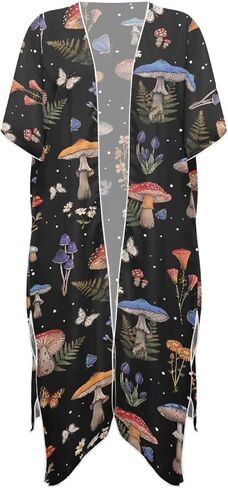 Womens Kimono Swimsuit Coverups Casual Loose Long Bathing Suit Cover Up Summer Beach Coverup in Saudi Arabia