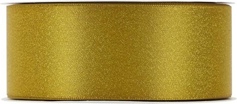 HUIHUANG شريط ذهبي وردي شريط ساتان 1 بوصة × 25 ياردة شريط زفاف فاخر وردي وردي شريط معدني لتغليف هدايا عيد الميلاد تزيين الزفاف وترتيبات الزهور والأقواس صنع الحرف اليدوية in Kuwait