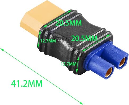 XT60 Female to EC3 Male Connector,2 pcs XT60-EC3 Injection Molded Connectors Adapter,RC Battery Adapter for LiPo Battery Micro FPV Drone. in Kuwait