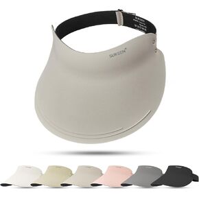 Sukeen Wide Brim Sun Visor Hat for Women Men,UPF50+ Seamless Sun Hats Foldable Ponytail Beach Hats for Daily Outdoor Sport