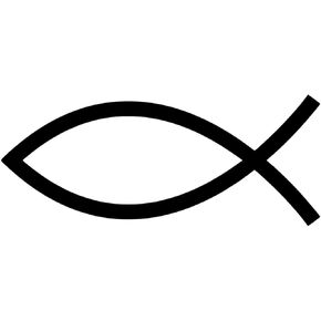 ملصق مائي من الفينيل لـ Christian Fish Jesus [اختر أي لون] لأجهزة الكمبيوتر المحمول/السيارة/الشاحنة/النافذة/المصد (4 بوصة × 1.7 بوصة (حجم الكمبيوتر المحمول)، أبيض)