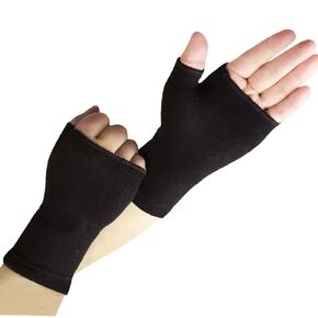 Palm Brace Wrist Support Sleeves, Everyday Use Wrist Brace, Compression Carpal Tunnel for Wrist Pain Relief, Fitness Gloves, Sports Glove Wrist Brace for Men and Women (1 Pair Black)