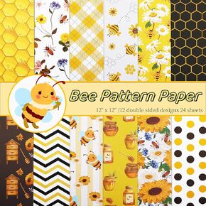 Scrapbook Paper Pack 12x12 - Wildflower Pattern Paper Specialty Paper Watercolor Double Sided Background Craft Papers for Scrapbooking DIY Card Making Decor,12 Designs 24 Sheets…