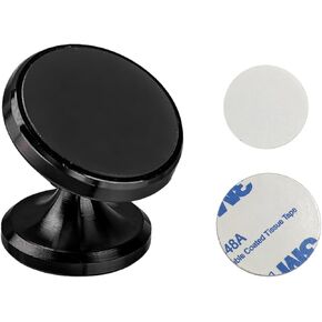 Augeny Car Magnetic Phone Holder, 360 Degree Adjustable Strong Magnet Cell Phone Holder Mount for Auto Dashboard, Universal Vehicle Cellphone Accessories Fit for All Smartphones (Black)