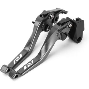 Motorcycle Short Brake Clutch Levers Compatible with Yamaha YZF R1 2015-2020 | Front Shorter Levers Handles YZFR1 YZF-R1 Accessories (Black)