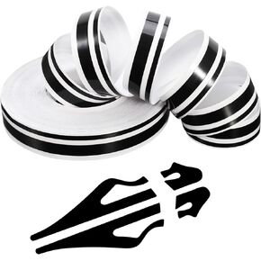 TOMALL 32ft (9.8m) Stripe Stickers for Car Hood Body Side Auto Racing Sport Pinstripe Tape Stripe Decals for Car Bumper Skirt Roof Universal Modified Decoration (Black)
