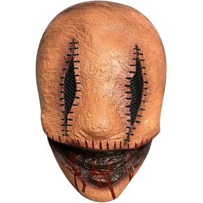 Halloween Creepy Smiley Killer Mask Scary Zombie Emulsion Skin with Wig Hair Horrible Decoration (Smiley Killer)