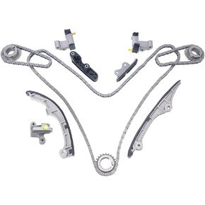 GDO Engine Timing Chain Kit TK20635 TK4198 fits for 2007 2008 2009 2010 Ford Mercury 3.5L Edge Lincoln Mazda 3.7L MKX MKZ AT4Z-6306-A Timing Chain Set