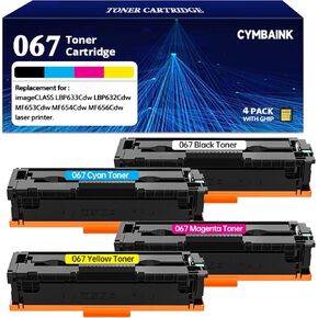 067 CRG-067 Replacement for 067 067H CRG-067H Toner Cartridge Compatible with imageCLASS MF656Cdw LBP632Cdw MF653Cdw LBP633Cdw MF654Cdw Series Printer（4Pack） (Color)