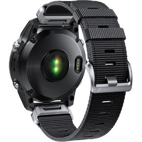 سوار ساعة 22 مم/ 26 مم لـ Garmin، حزام رياضي من النايلون متين للغاية وسريع التركيب لسلسلة fēnix/Forerunner/Approach/MARQ/quatix /D2