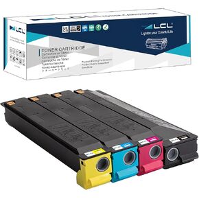 LCL Compatible Toner Cartridge Replacement for Kyocera TK5217 TK-5217 TK5217K TK-5217K 1T02R60US0 1T02R6CUS0 1T02R6BUS0 1T02R6AUS0 TASKalfa 406ci (4-Pack Black, Cyan, Magenta, Yellow)