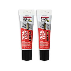 Super Glue - Total Tech - White - All-In-One Adhesive & Sealant - 9.8oz Cartridges - (Pack of 2)
