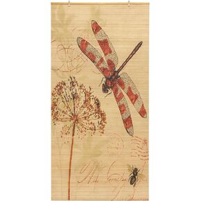 Red Lantern Bamboo Window Shade Blind - Lotus Blossom 72" Wide