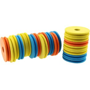 20PCS 70mm Colorful Fishing Line Foam Spools Fishing Line Storage Holder Fishing Winding Boards (Random Color)