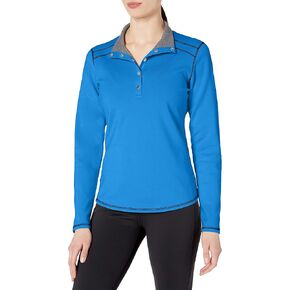 Cutter & Buck Women's 50+ UPF Stretch Evergreen Reversible Snap Placket Pullover