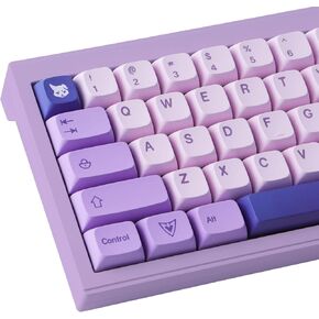 Hyekit PBT Keycaps, 132 Keycaps Dye-Sublimation Cherry Profile Botanical Keycap for Cherry MX Mechanical Keyboards (Witch Emilia)