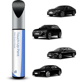 Touch Up Paint Compatible with Audi Exact Match Chips and Nicks Touch Up - Ice Silver Metallic - LX7W