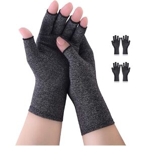 Donfri 2 Pairs Arthritis Compression Gloves Fingerless Gloves for Women Men,Arthritis Pain Relief,Rheumatoid Arthritis,Osteoarthritis, Raynauds, Carpal Tunnel Relief (Anti-Slip, S) in Saudi Arabia