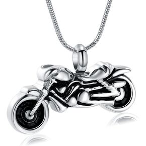 Imrsanl Cremation Jewelry for Ashes Motorcycle/Little Car/Tractor Urn Necklace for Ashes for Men Keepsake Memorial Pendent