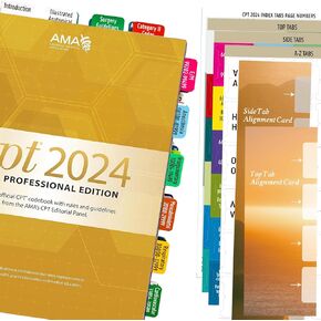 Index Tabs for CPT 2024 Professional Edition, Laminated and Color Coded CPT 2024 Code Book Tabs with Easy Installation and Aesthetic Design.