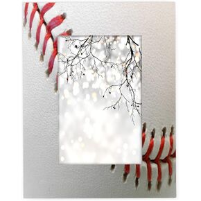 AUUXVA Picture Frames 4x6 for Wall Decor White Sport Ball Baseball Pattern Hanging Picture Frame with Stand Large Wood Photo Poster Frames Collage for Tabletop, Acrylic Face