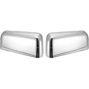 X AUTOHAUX Pair Car Exterior Chrome Plated Power Top Half Mirror Cover Cap for Ford F-150 FX4 XLT 2004-2008