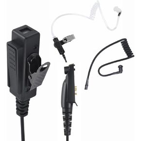 6 Pin M5 Walkie Talkie Earpiece Headset Ear Mic Piece Ptt Mic for Motorola Ailunce dmr Ham Radio ha1g hd1 hd-1 gp328plus ex500 for Retivise nr30 rt29 rt29d rb47 rt89 rb23 rt68(Acoustic Tube)