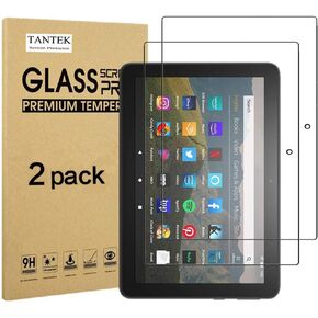 TANTEK [2-Pack Screen Protector for All-New Fire HD 8/HD 8 Plus/HD 8 Kids (10th gen, 2020 release),8-Inch,Tempered Glass Film,Ultra Clear,Anti Scratch,Bubble Free in Kuwait