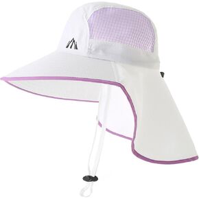 LMLALML Womens Sun Hats Hiking Fishinghat Wide Brim UPF 50+ UV Protection Gardening Hats with Large Neck Flap