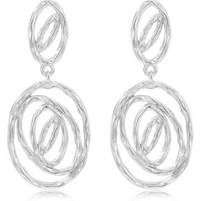 Unique Gold Earrings for Women | Vintage Drop Dangle Gold Hoop Earrings - Lightweight and Stylish Women's Jewelry