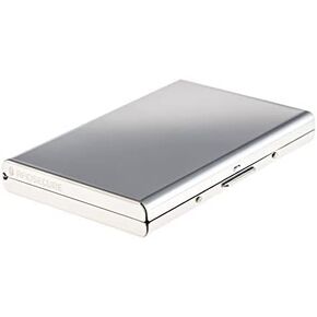 SCYORK Rfid Blocking Stainless Steel Card Holder Case,Ultra-slim Metal Brushed Steel RFID Blocking Wallet, Slim Anti-Scan Contactless Keyless Credit Card Holder_(Pack of 1)