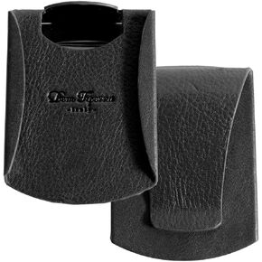 Italy Full Grain Italian Leather Steel Minimalist Card Wallet Holder with Money Clip 2 Colors Brown