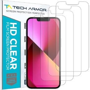 Tech Armor HD Clear Film Screen Protector for Apple New iPhone 13 mini 5.4 Inch 4 Pack 2021
