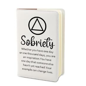 PLITI Sobriety Journal Notebook Addiction Recovery Gift AA Alcoholics Anonymous Gift 12 Step Gift New Beginnings Gift (sobriety change lives JN)