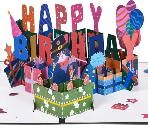 Musical Birthday Card, 3D Birthday Popup Cards with Blowable Candle, Pop Up Birthday Card with Happy Birthday Music for Kids, Men and Women in Saudi Arabia