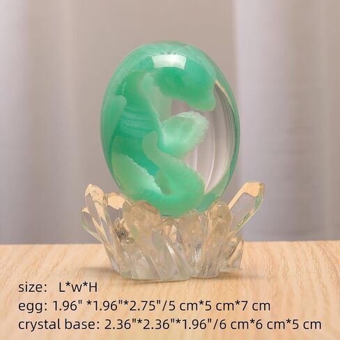 Dragons Egg with Base - Handmade Sculpture Dragon Eggs Resin Ornaments, Statue Gift for The Holidays, Christmas, Birthdays, Graduation in Saudi Arabia