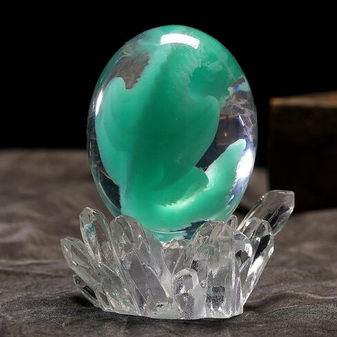 Dragons Egg with Base - Handmade Sculpture Dragon Eggs Resin Ornaments, Statue Gift for The Holidays, Christmas, Birthdays, Graduation in Saudi Arabia