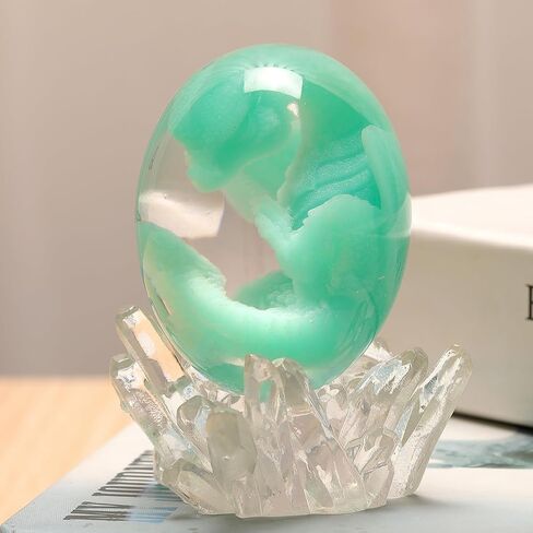 Dragons Egg with Base - Handmade Sculpture Dragon Eggs Resin Ornaments, Statue Gift for The Holidays, Christmas, Birthdays, Graduation in Saudi Arabia