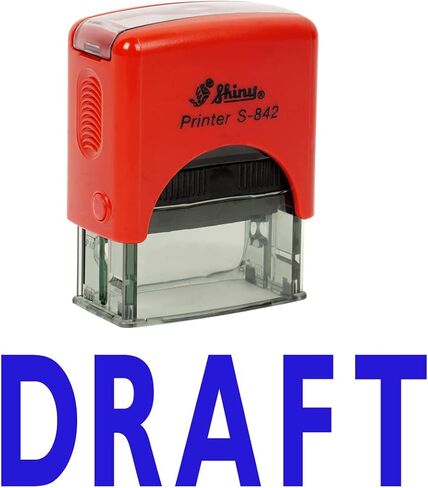 Printtoo DRAFT Self Inking Rubber Stamp Office Stationery Custom Shiny Stamp in Saudi Arabia