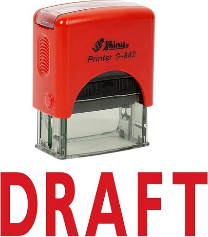Printtoo DRAFT Self Inking Rubber Stamp Office Stationery Custom Shiny Stamp in Saudi Arabia