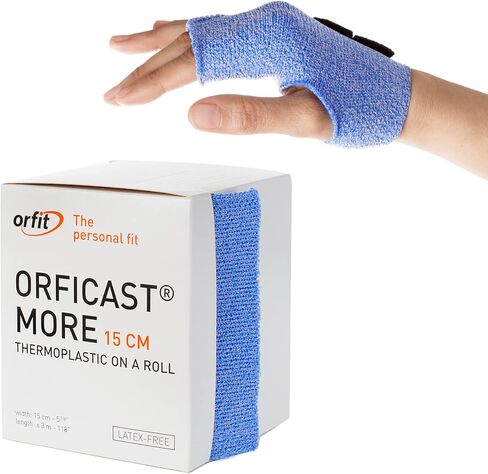Orficast Easy-Form Splinting Material Heat-Activated Thermoplastic Tape For Trigger Finger, Thumb, Arthritis Pain Relief, Hand Support 1" x 9’, Black, One Roll in Saudi Arabia