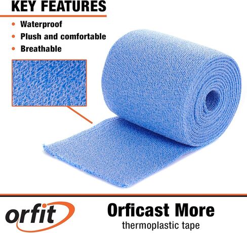 Orficast Easy-Form Splinting Material Heat-Activated Thermoplastic Tape For Trigger Finger, Thumb, Arthritis Pain Relief, Hand Support 1" x 9’, Black, One Roll in Saudi Arabia