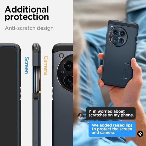 Spigen Tough Armor Designed for OnePlus 12 Case (2024) - Black in Saudi Arabia