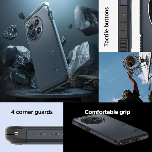 Spigen Tough Armor Designed for OnePlus 12 Case (2024) - Black in Saudi Arabia